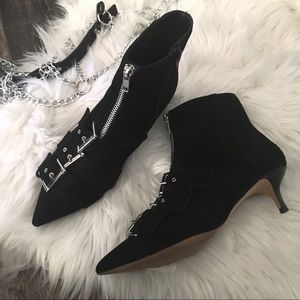 ASOS REVELATION suede heel ankle boots